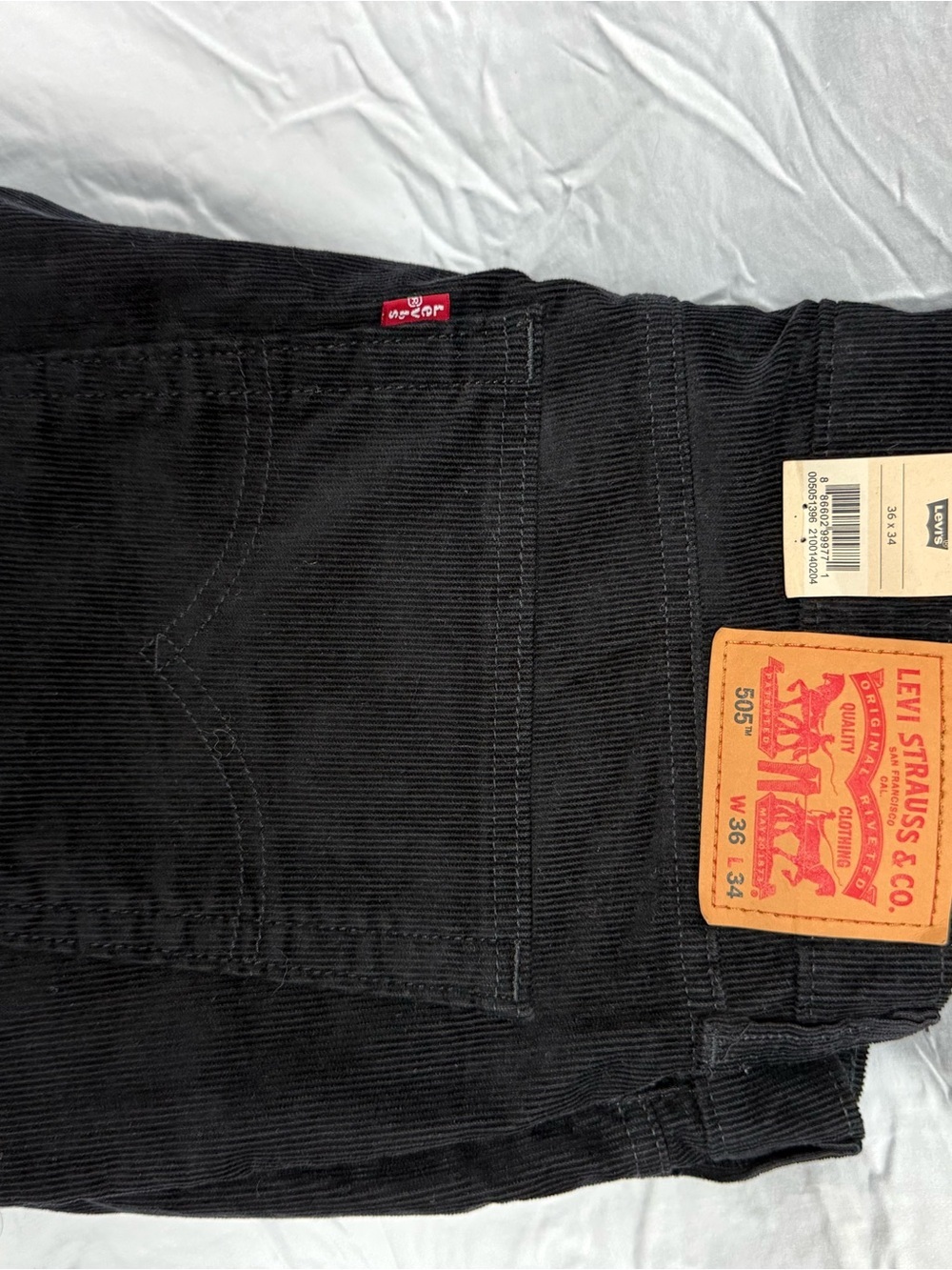 Levi's Black Men's Corduroy 505 Pants